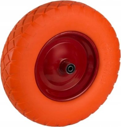Geko Koło pełne 40 cm do taczki pomarańczowe otwór 1,2 cm