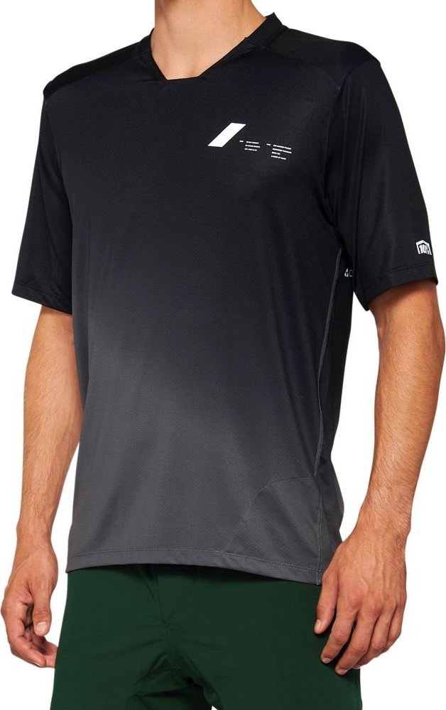 100% Koszulka męska 100% CELIUM Jersey krótki rękaw black charcoal roz. XL (NEW 2022)