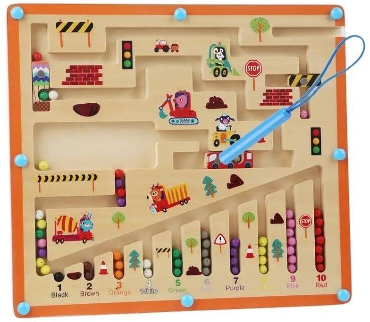 Drewniany labirynt magnetyczny