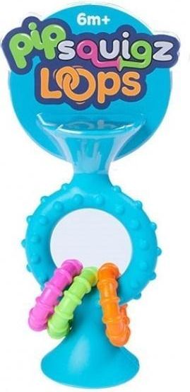 Kolorowe Baloniki Grzechotka Bobo Przyssawka niebieska