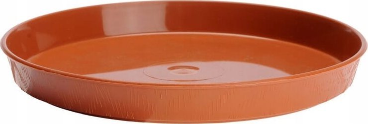 Galicja Podstawka pod doniczkę drewnopodobna 17 cm terakota okrągła