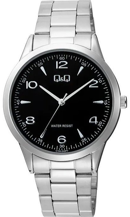 Zegarek Q&Q C10A-042P męski klasyczny czarna tarcza cyfry .