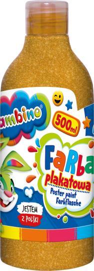 Bambino Farby plakatowe w butelce 500ml Bambino złota