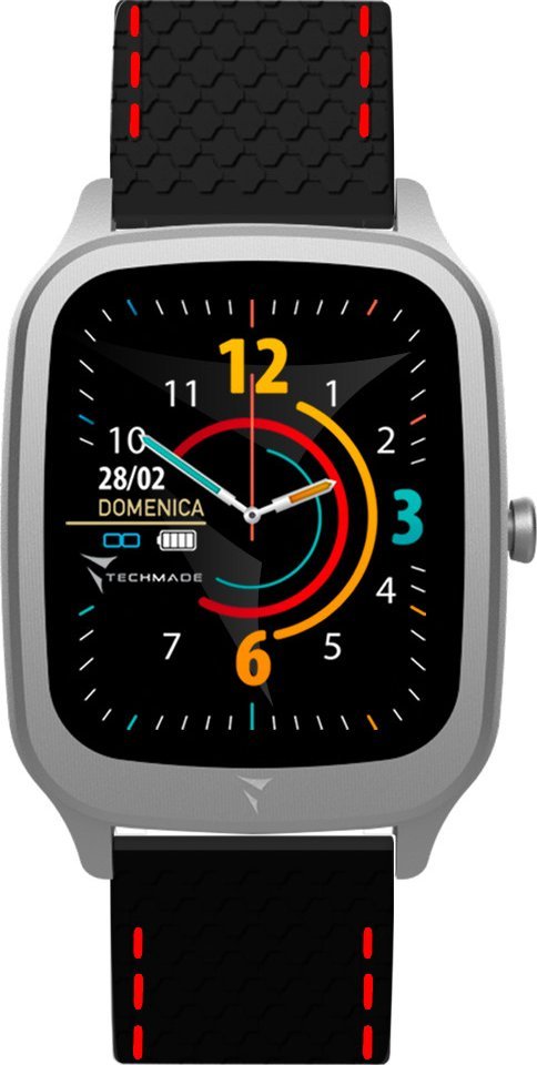 Smartwatch Techmade Smartwatch męski TM-VISIONS-BKSR czarny pasek