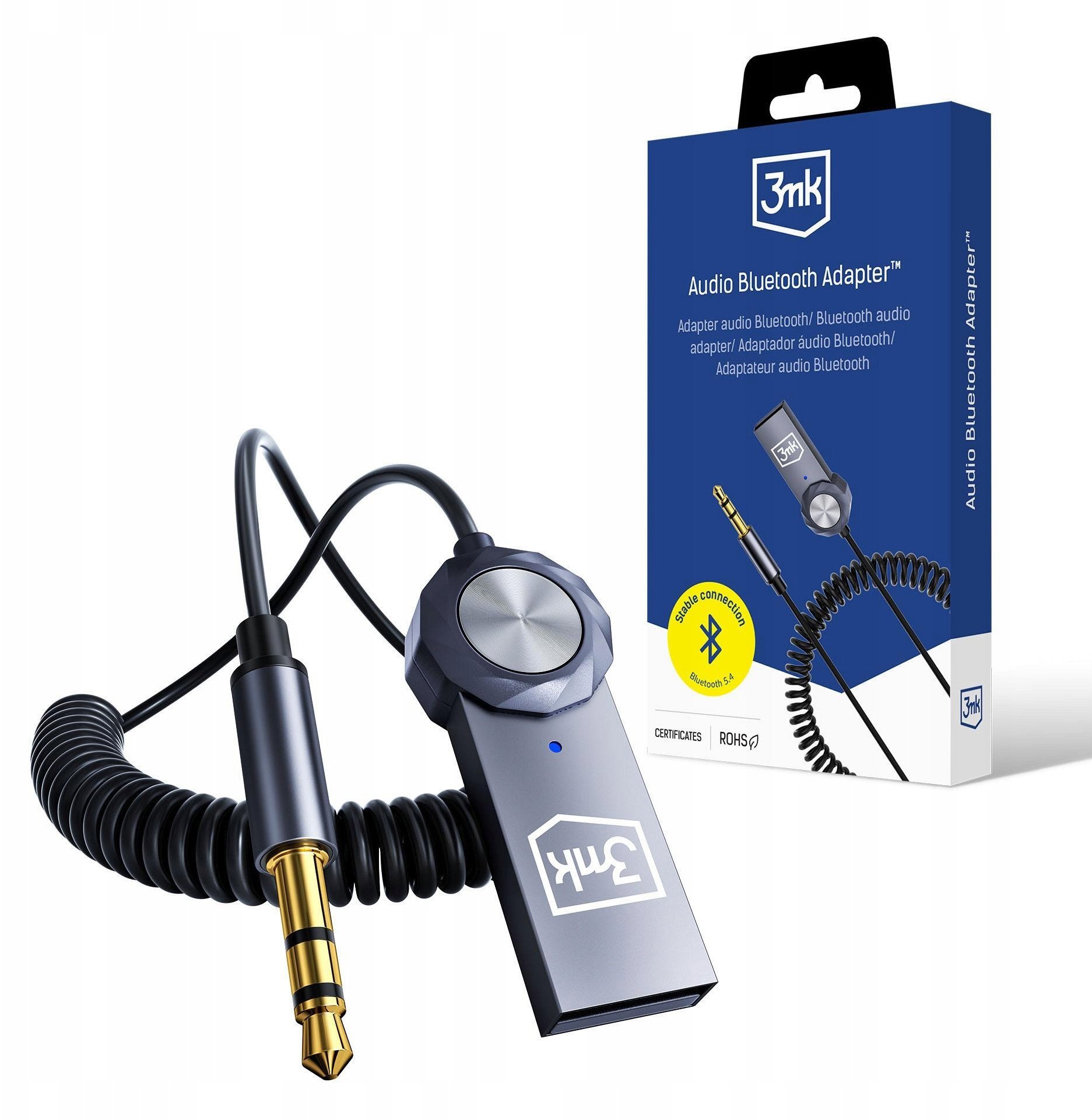 Bezprzewodowy adapter audio 3MK Audio Bluetooth Adapter Jack 3.5mm 2w1