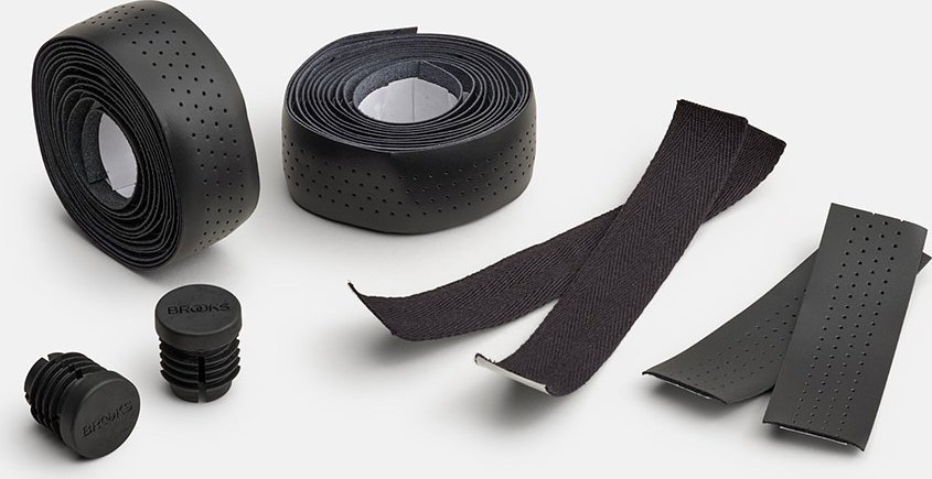 Brooks Owijka BROOKS LEATHER BAR TAPE, Black, Grubość 2mm (NEW)