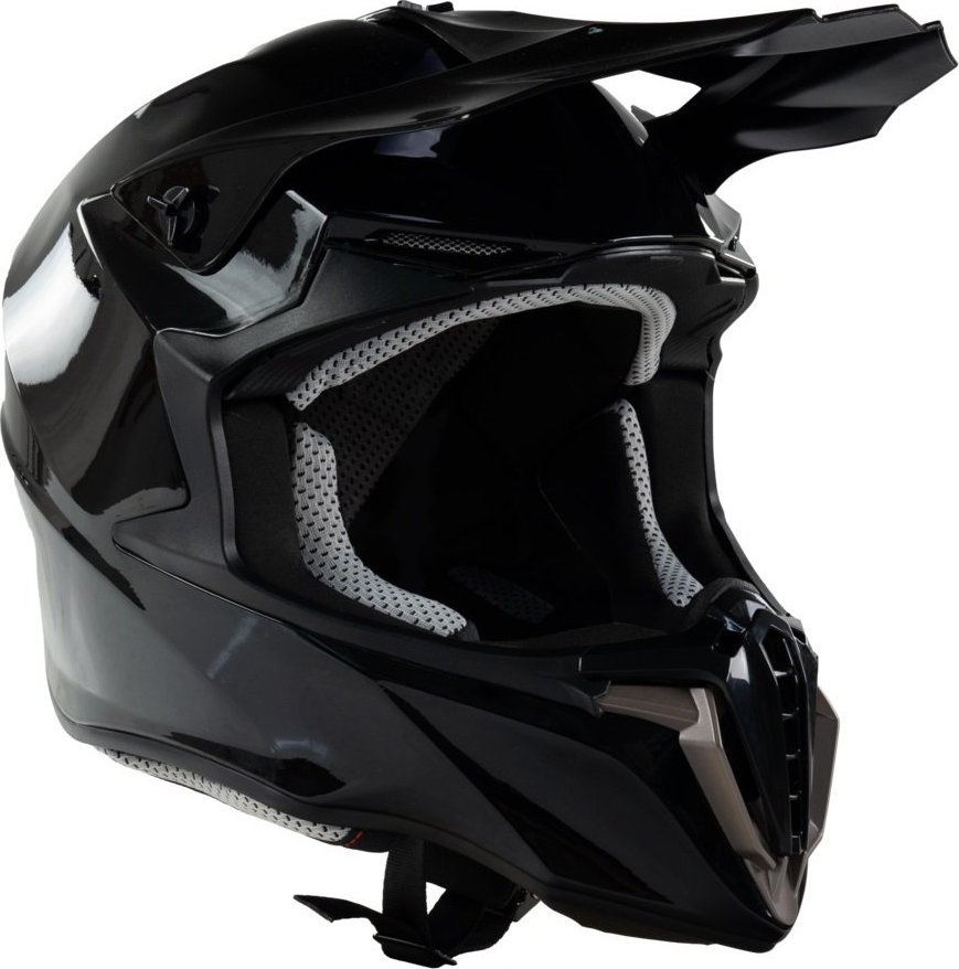 Bili Bike Kask na skuter motocyklowy szczękowy zamknięty BB806 CROSS L czarny połysk