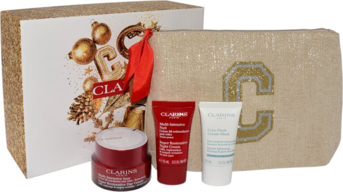 Clarins CLARINS SET (MULTI-INTENSIVE DAY CREAM + SUPER RESTORATIVE NIGT CREAM + CRYO FLASH CREAM MASK 15ML)