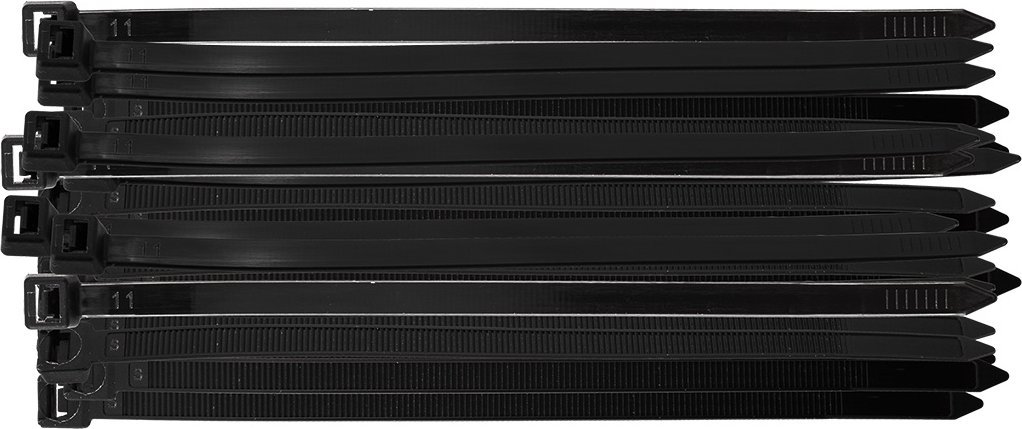 Neo Opaski zaciskowe EXTREME 7.6 × 200 mm, czarne, 50 szt.