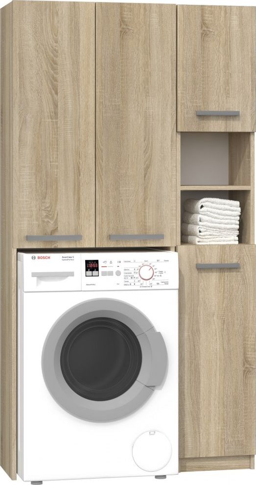 Topeshop ZESTAW ŁAZIENKOWY MARPOL DD SZAFKA DĄB SONOMA