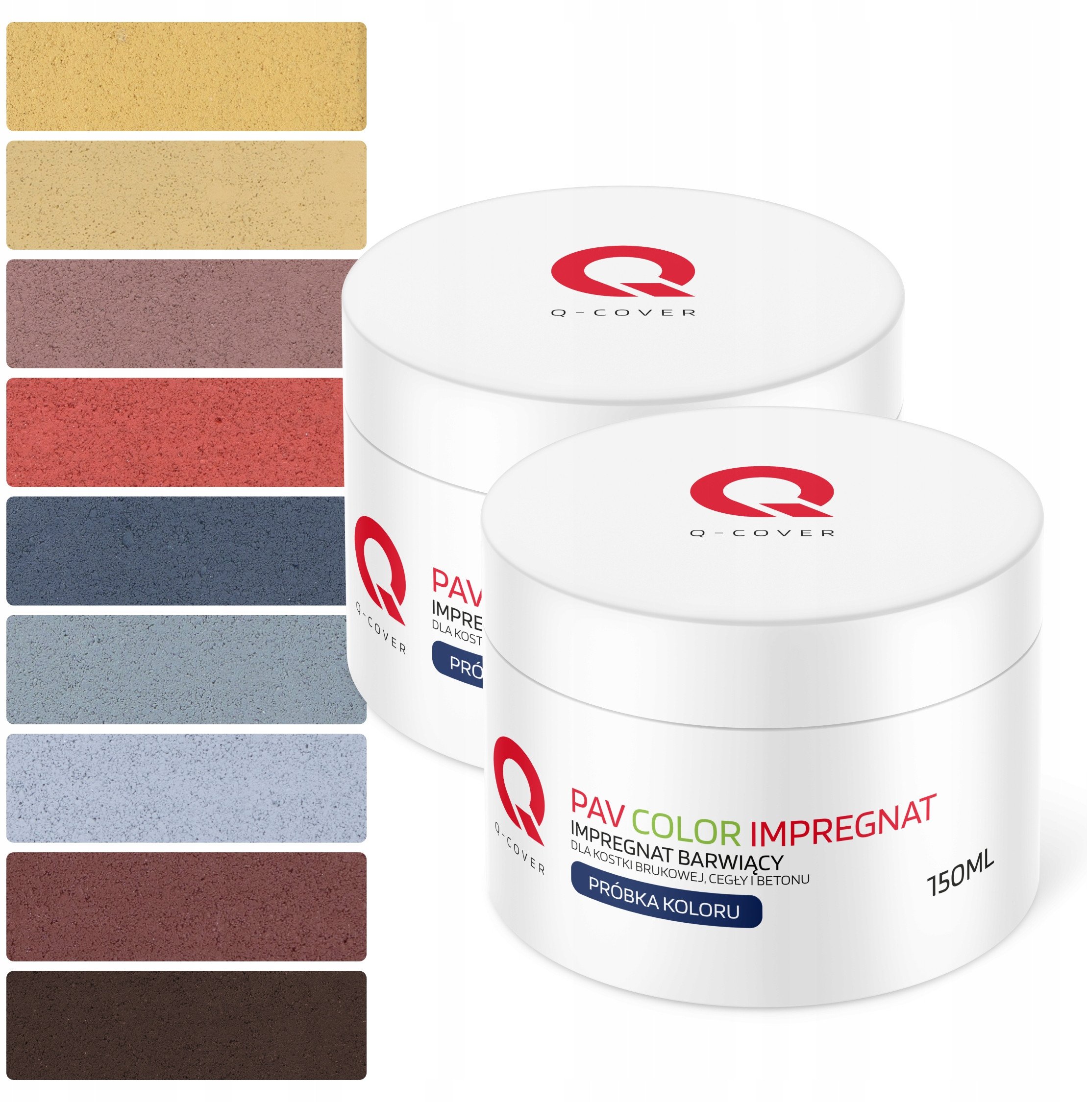 Próbka IMPREGNAT BARWIĄCY DO KOSTKI BRUKOWEJ PRÓBNIK WZORNIK TESTER 2x150ml