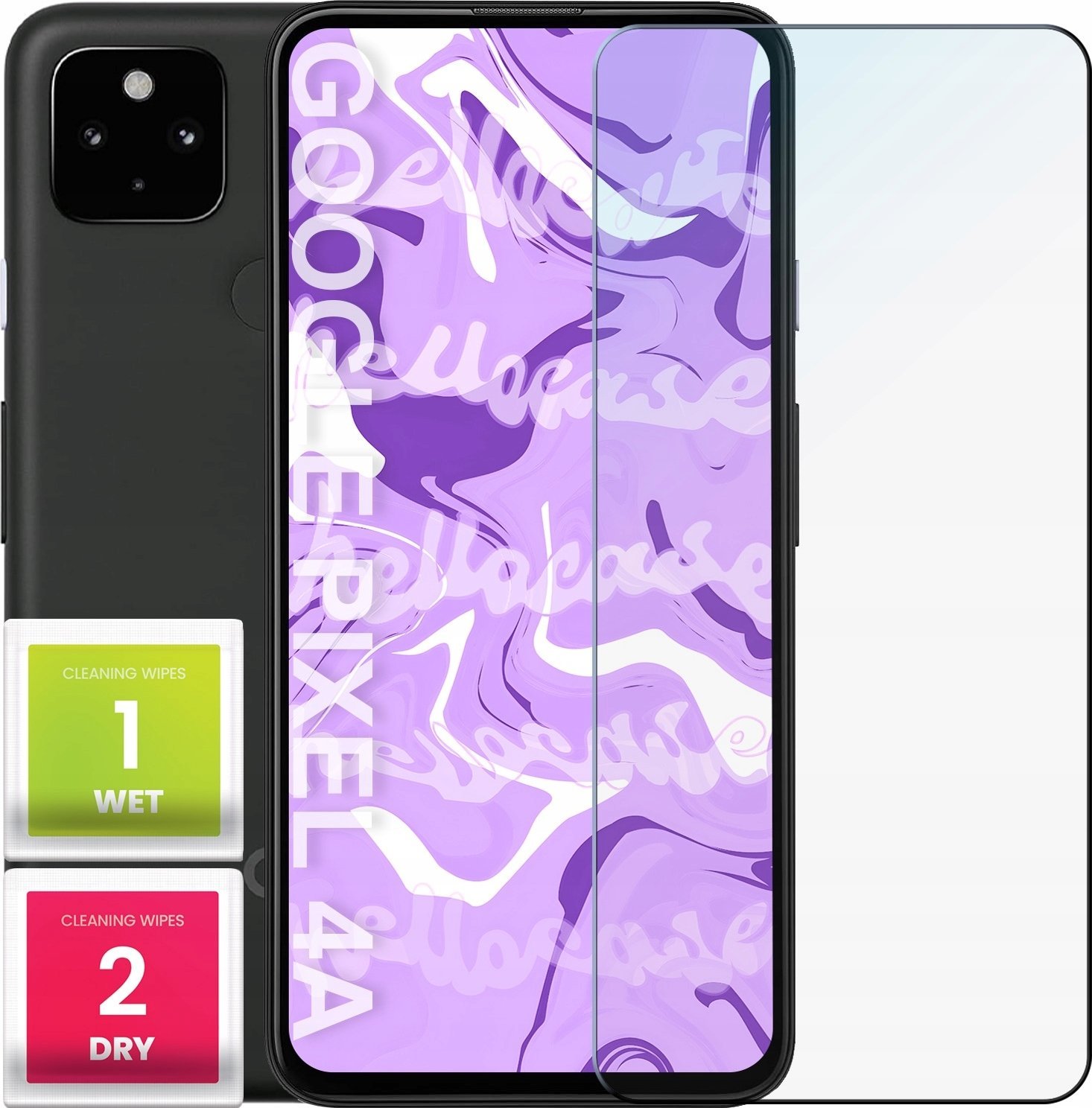 Hello Case Szkło Hartowane do Google Pixel 4a 5G (szybka 9H, płaskie 2.5D, ochronne)