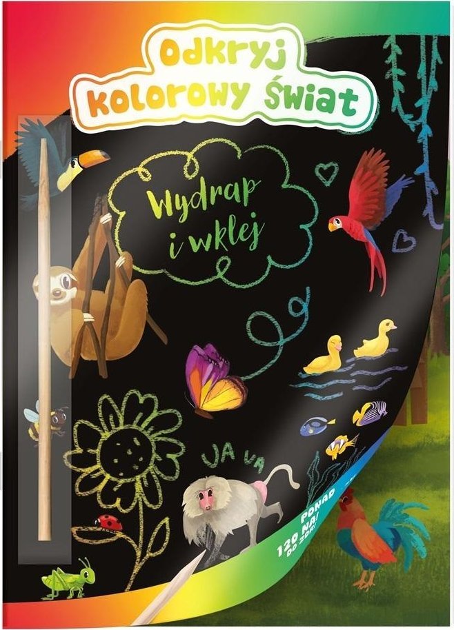 Odkryj kolorowy świat Wydrapywanka Zwierzęta
