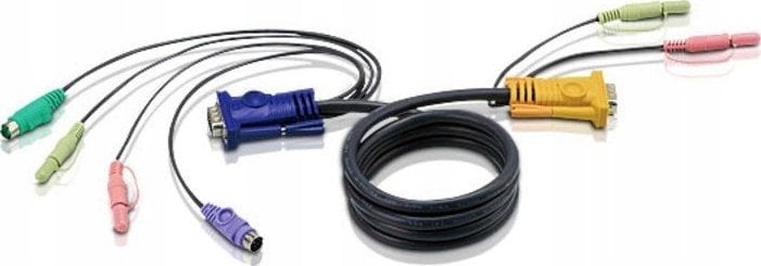 Aten ATEN 2L-5305P Kabel KVM VGA, PS/2 i audio, czarny, 5 m