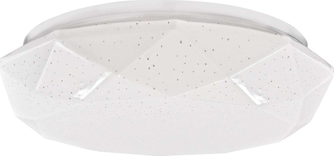 Lampa sufitowa Polux Plafon LAMPA sufitowa GALAXY 308535 Polux natynkowa OPRAWA geometryczna LED 17W 4000K z efektem gwiazd IP44 biała