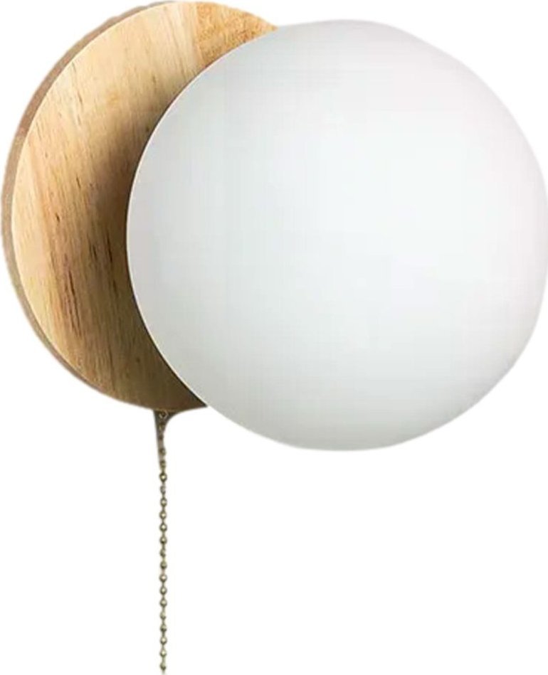Kinkiet Abruzzo Kinkiet Złoty Kula Mleczna drewniany Abruzzo Tore E27