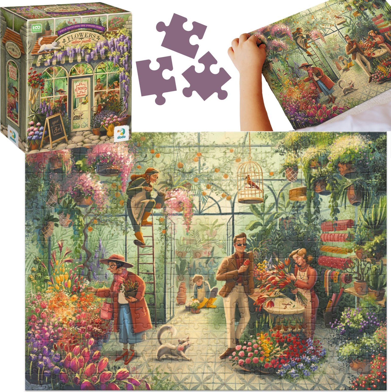 Dodo Puzzle "Kwiaciarnia" 300 Elementów Układanka Zestaw Dla Dzieci I Dorosłych
