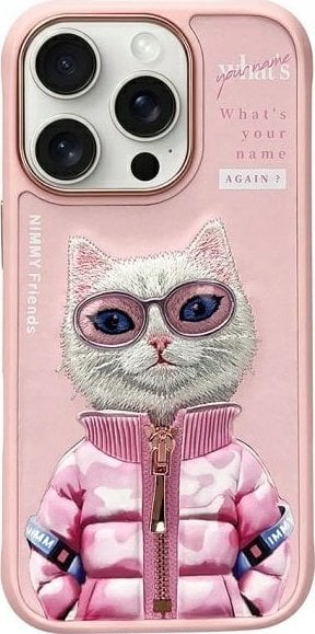 Nimmy iPhone 16 Pro Max 6.9" case pink Cool&Cute 2.0 Cat