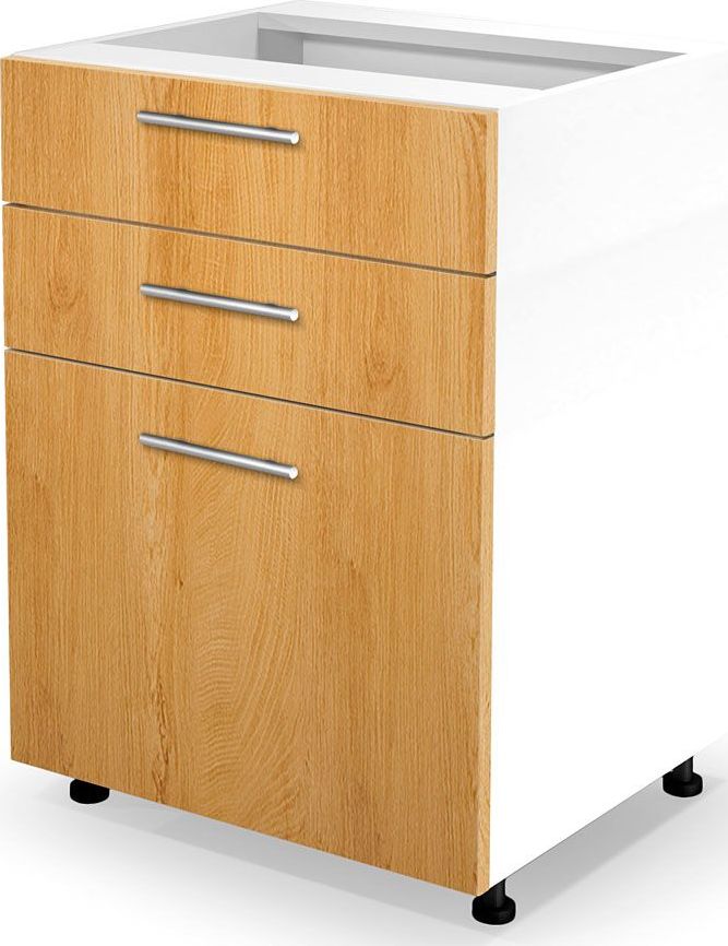 Elior Kuchenna szafka dolna z szufladami dąb miodowy - Limo 9X