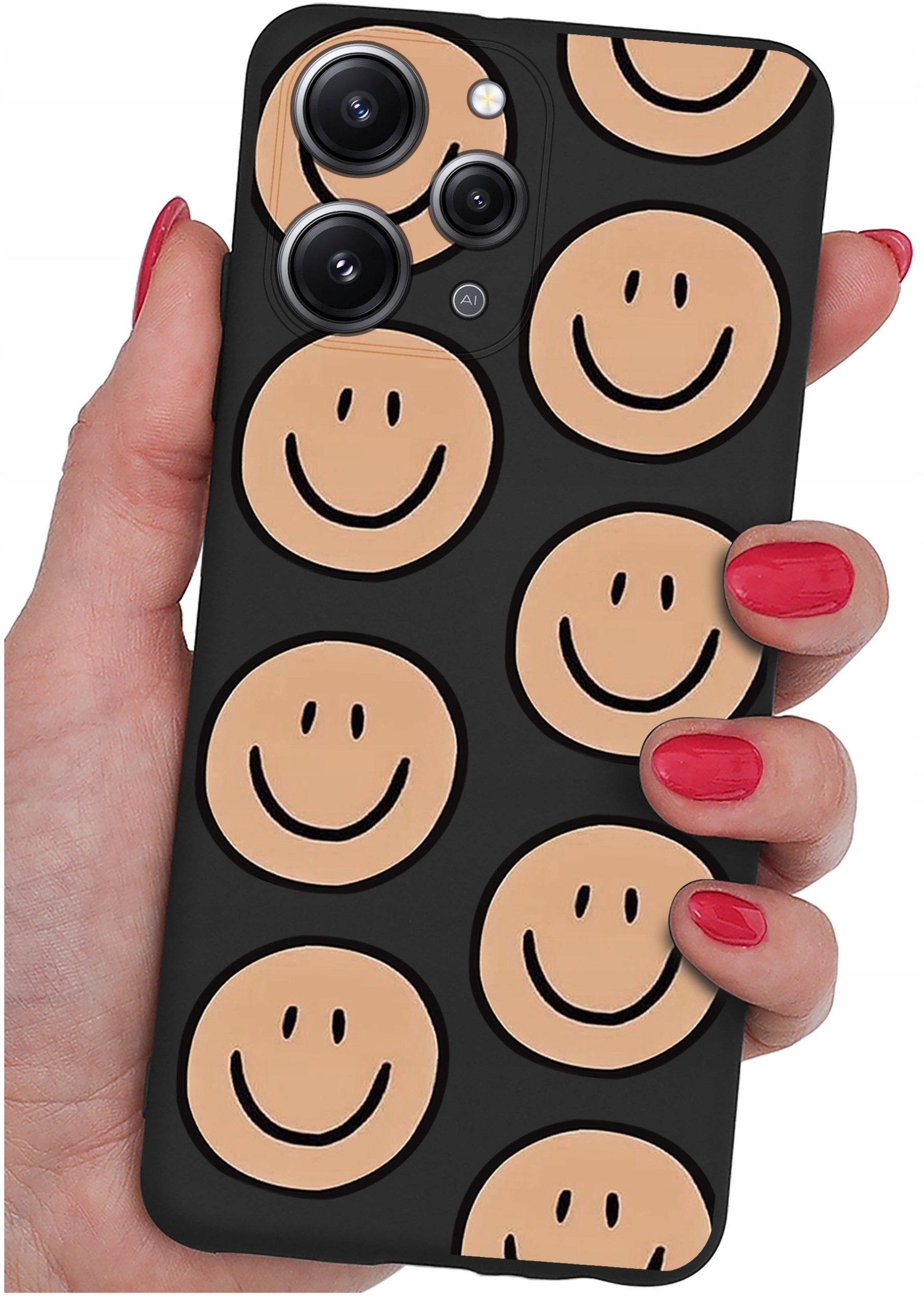 Etui do Xiaomi Redmi 12 4G WZORY |SILIKONOWE MATT CASE + SZKŁO 9H