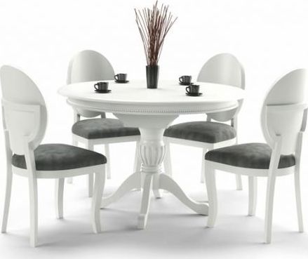 Halmar Stół rozkładany WILLIAM biały z ozdobnym stelażem HALMAR