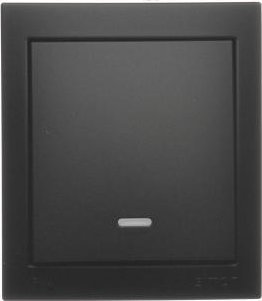 Kontakt-Simon Simon Aquaclick Przycisk zwierny z podświetleniem bez piktogramu, 10 AX, 250 V, zaciski śrubowe czarny ACP1L/49