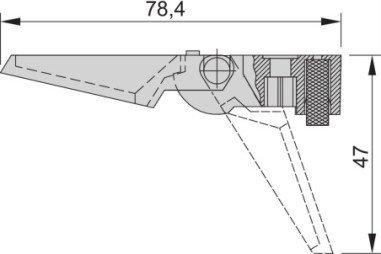 SCHROFF Podstawa z tworzywa sztucznego SCHROFF z funkcją pochylania, szara