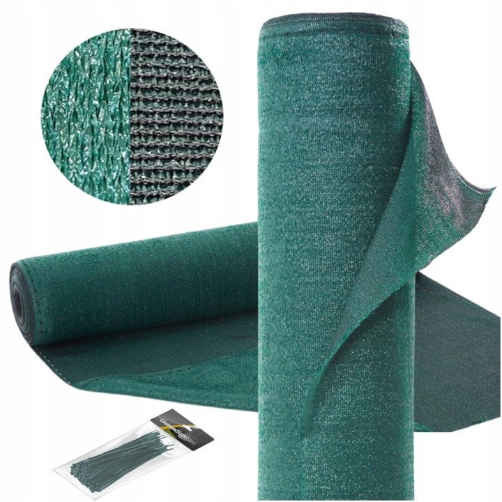 SIATKA CIENIUJĄCA DWUSTRONNA 1,2x25m O ZACIENIENIU >95% GRAMATURA 230 g/m