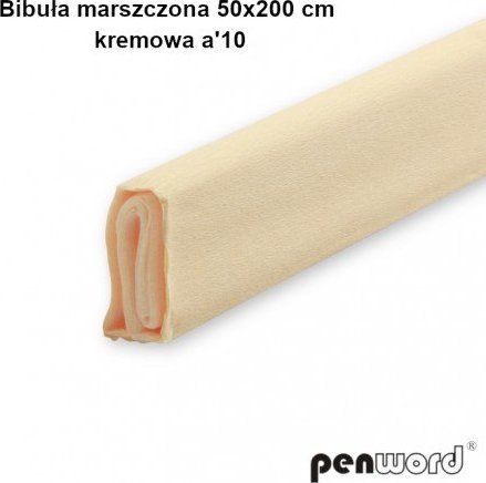BIBUŁA MARSZCZONA 50x200cm KREMOWA a10 (SZPSH)