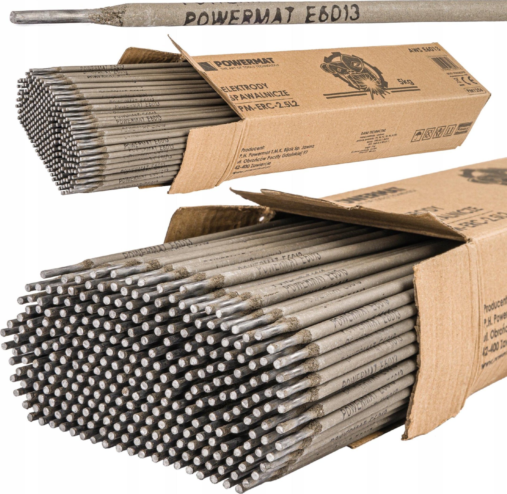 Powermat ELEKTRODY SPAWALNICZE RUTYLOWE 2,5mm 5KG ELEKTRODA DO SPAWANIA MMA