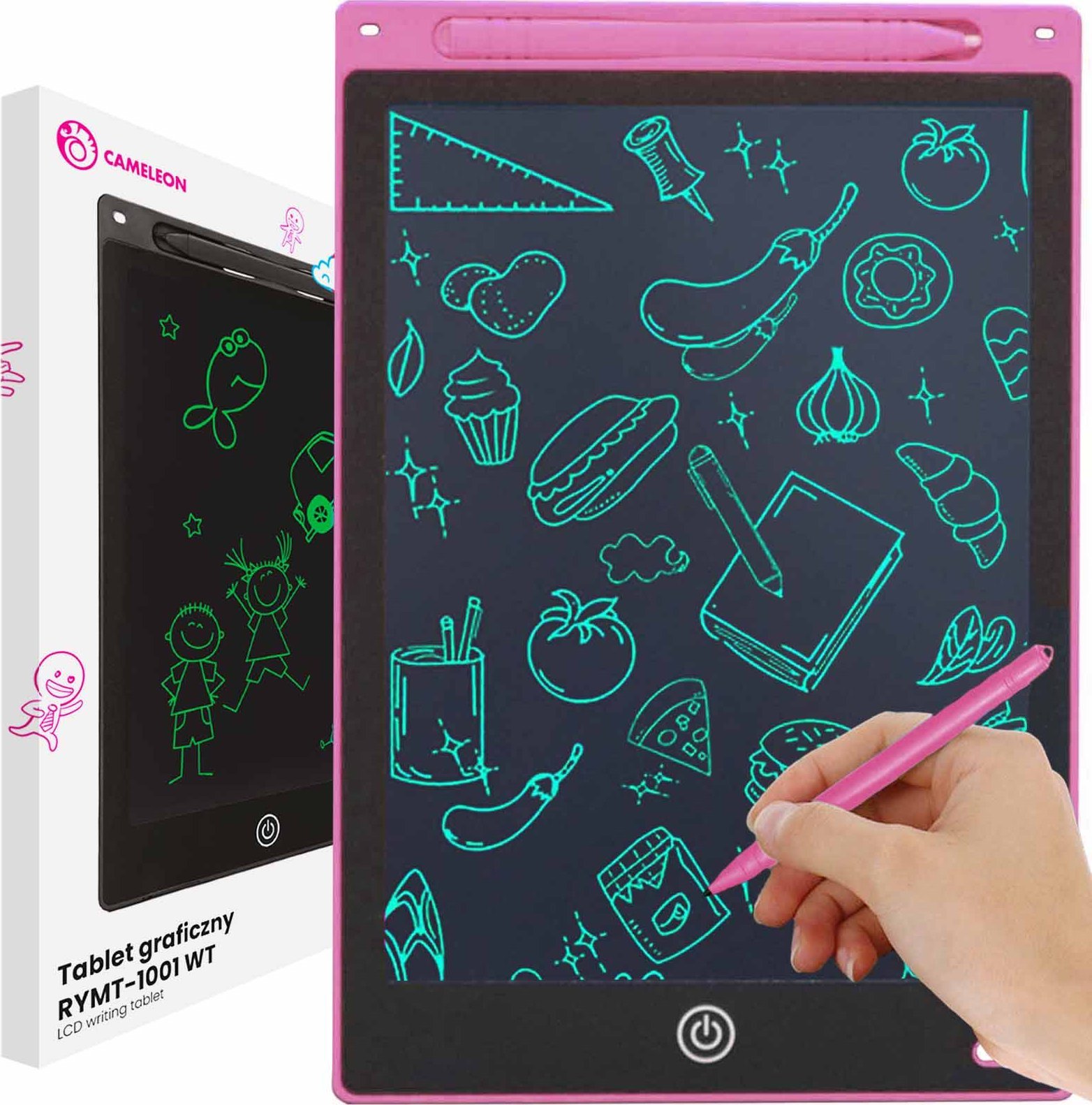 TABLET GRAFICZNY DLA DZIECI 12' RYMT-1001 WT PINK