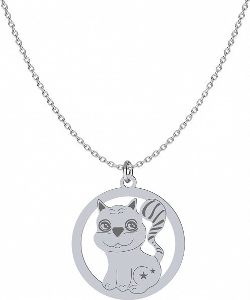 Radziszewska Jewellery Naszyjnik Srebrny z Kotkiem Łańcuszek Prezent Dziecko 925 GRAWER DEDYKACJA