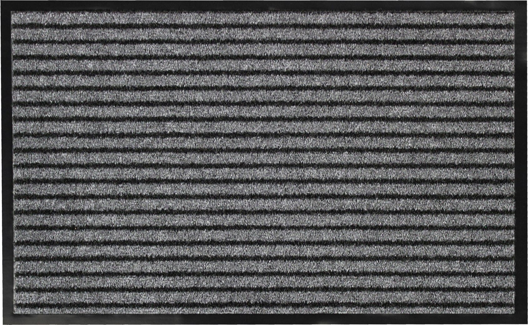 Douceur d`Interieur Prostokątna mata pod drzwi, szare pasy, antykurzowa