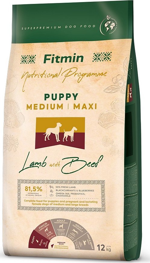 Fitmin Puppy Lamb&Beef 12 kg
