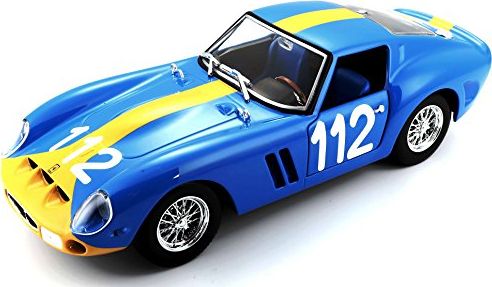 Bburago Model samochodu18-26305 Ferrari 250 GTO 1:24 niebieski / żółty