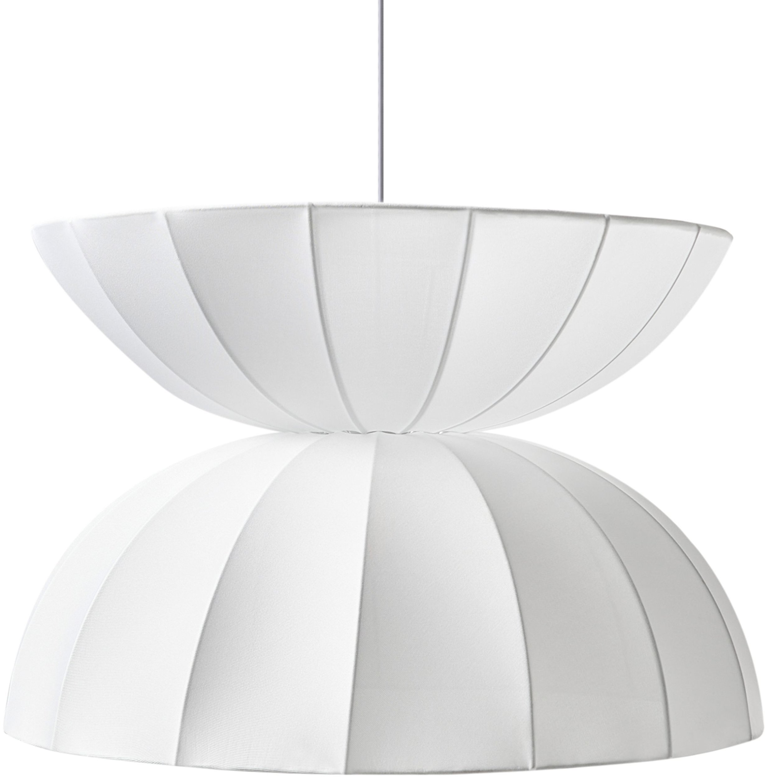 Lampa wisząca DEBONS Jedwab syntetyczny Biały