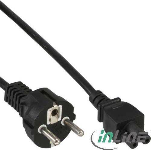 Kabel zasilający InLine do notebooków Schuko-C5 3m czarny (16656K)
