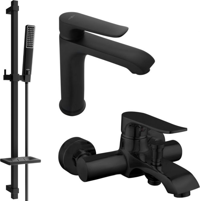 Mexen Mexen Pecos DQ72 zestaw wannowy, czarny - 72703DQ72-70