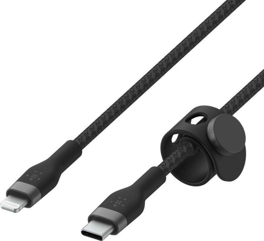 Kabel USB Belkin USB-C - Lightning 1 m Czarny (CAA011BT1MBK)