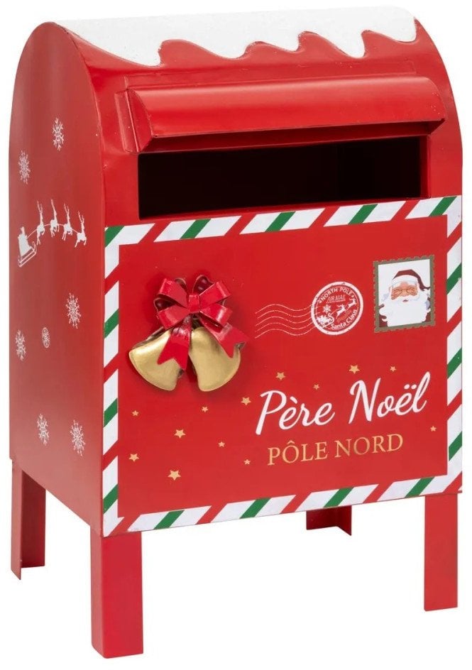 Metalowa skrzynka na listy do Mikołaja, 34 cm