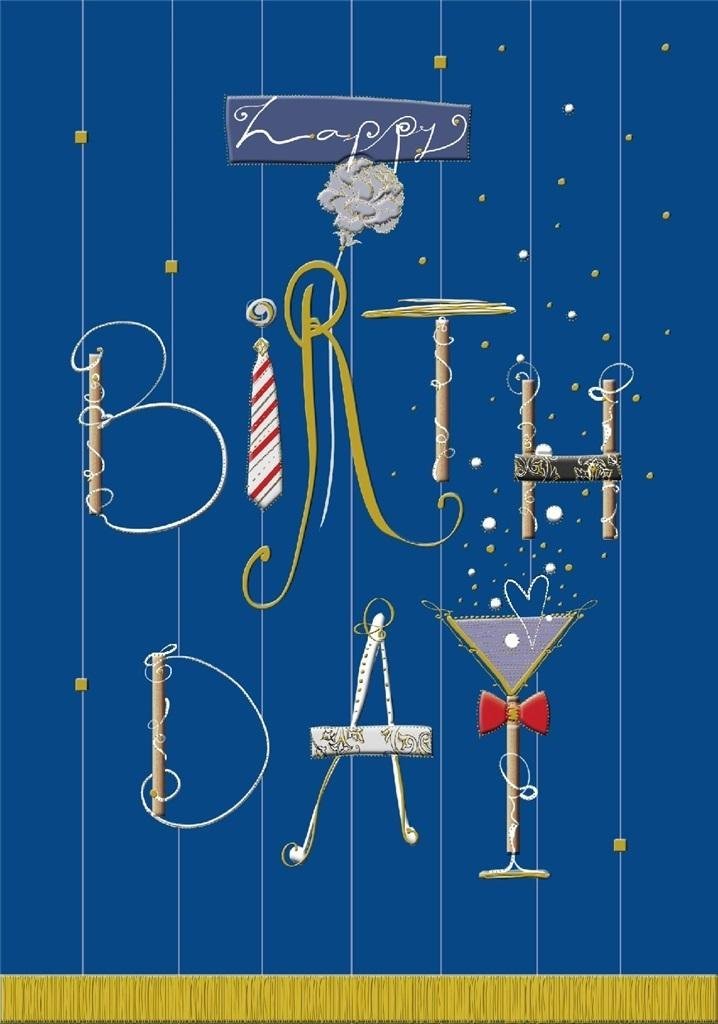 Turnowsky Karnet B6 + koperta MO4891 Urodziny Niebieskie