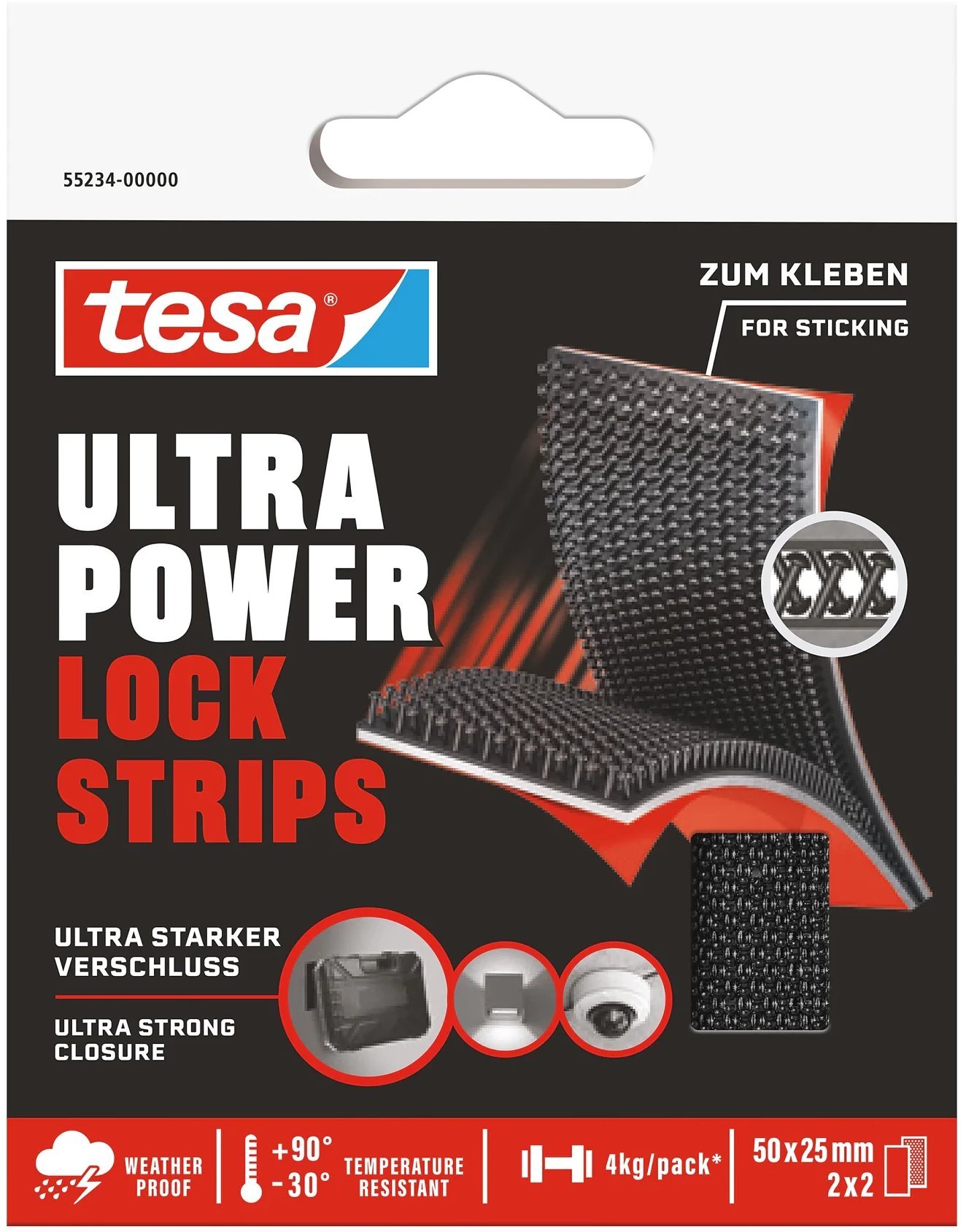 Rzep sprzylep.wew.zew.ultrapowerlock 2pary 50mm:25mm czarne