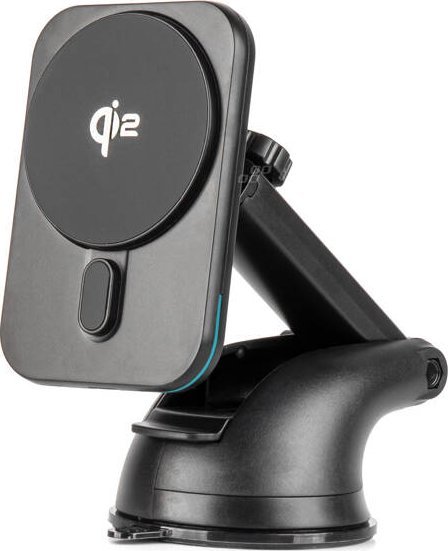 Uchwyt samochodowy na telefon szybę i kokpit z szybk? ładowark? indukcyjn? Qi2 15W AMIO-04181