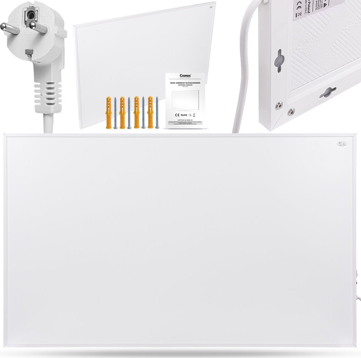 Grzejnik Cronos Panel grzewczy IR CRONOS Carbon P1000 White