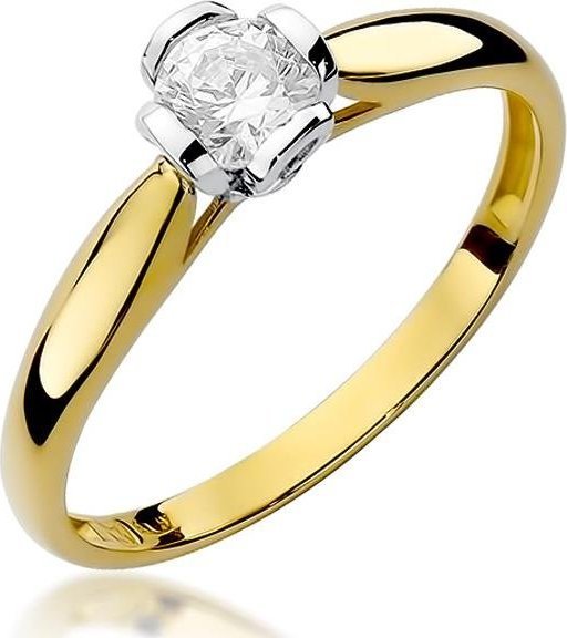 Best Diamonds złoty pierścionek z brylantem 0.22ct 16