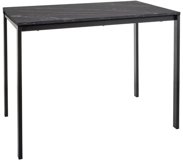 Stół MARIO 100x60 czarny marmur/czarny SIGNAL