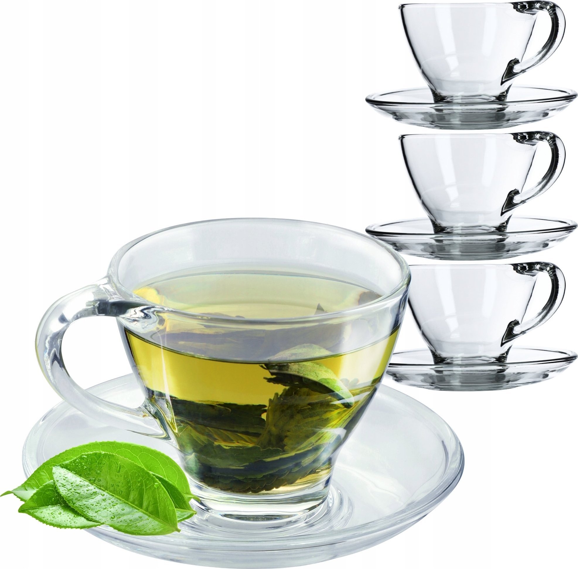 Kadax filiżanki Ze Spodkiem Do Kawy Herbaty 200ml 4szt.