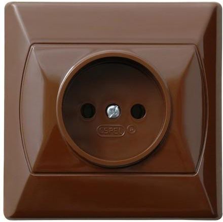 Ospel Gniazdo Akcent pojedyncze IP20 brązowe (GP-1A/24)