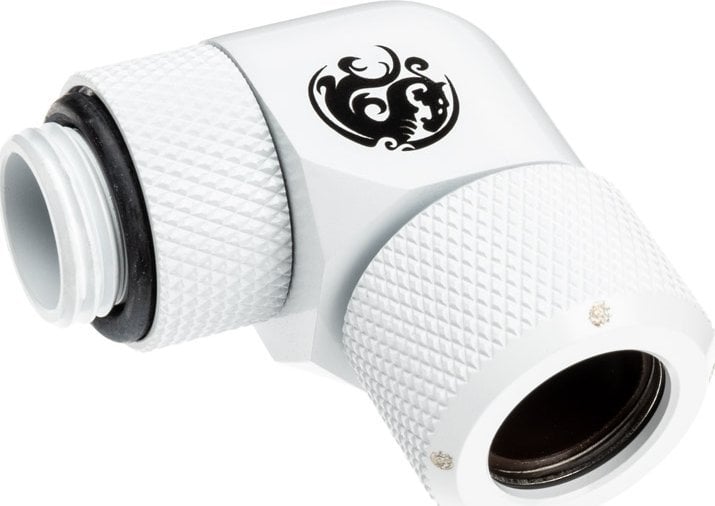 BitsPower Bitspower Advanced Multi-Link Adapter Anschluss 90 Grad G1/4 Zoll AG auf 12mm AD Hardtube - drehbar, weiß