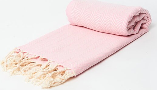 Yeye Ręcznik hammam DAMLA 100% bawełna YEYE Jasny różowy